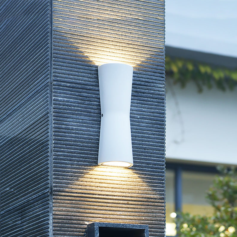 Minimalist Torch Metal Acrylic LED Outdoor Wall Lamp