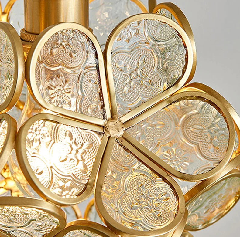 Blooming Nordic Flower Glass Pendant Light