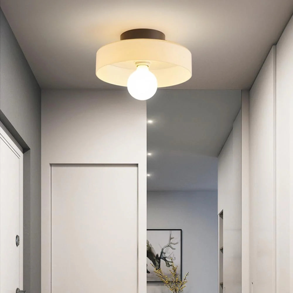 Nordic Glass Olive Disc Wall and Ceiling Light