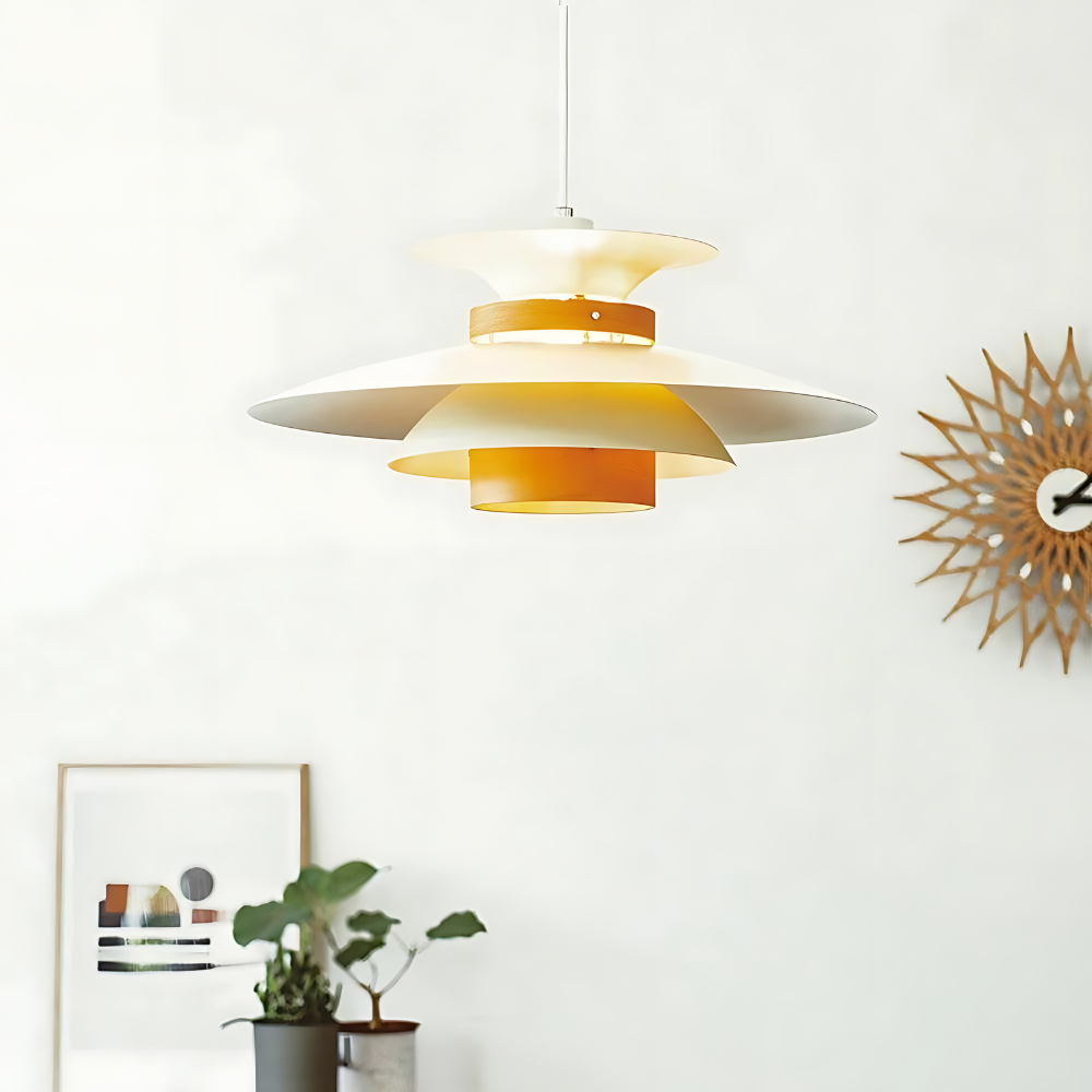 Aurora of Stillness Nordic Wood Japandi Pendant Light