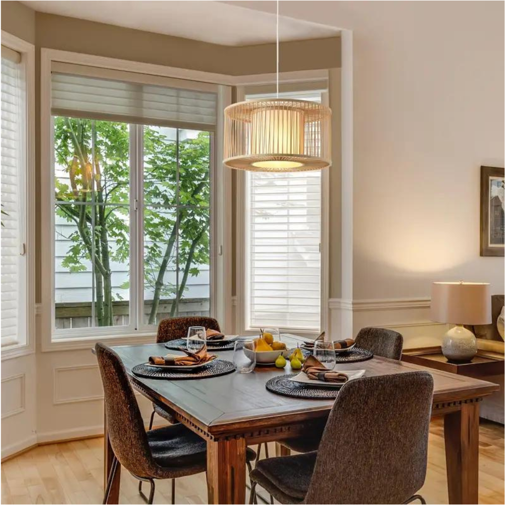 Night Butterfly Bamboo Pendant Light