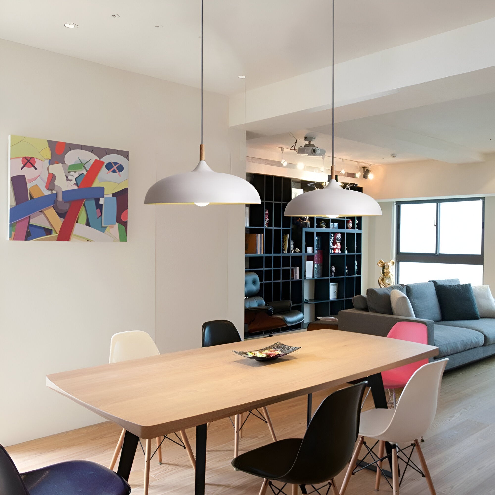 Nordic Style Wood Iron Art Pendant Light