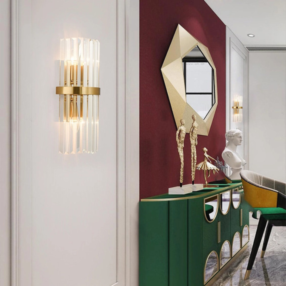 Crystal Gold Wall Light