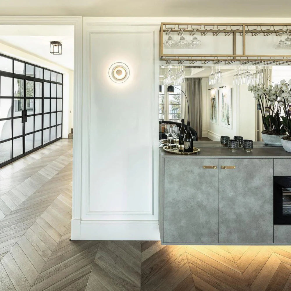 The Shimmering Glow Premium Minimalist Brass Wall Light