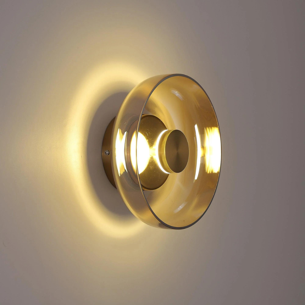 The Shimmering Glow Premium Minimalist Brass Wall Light