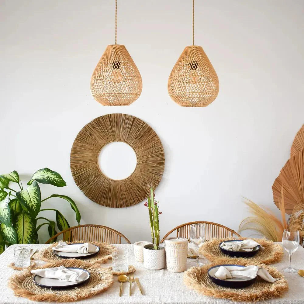 The Bohemian Thread Rattan Pendant Light