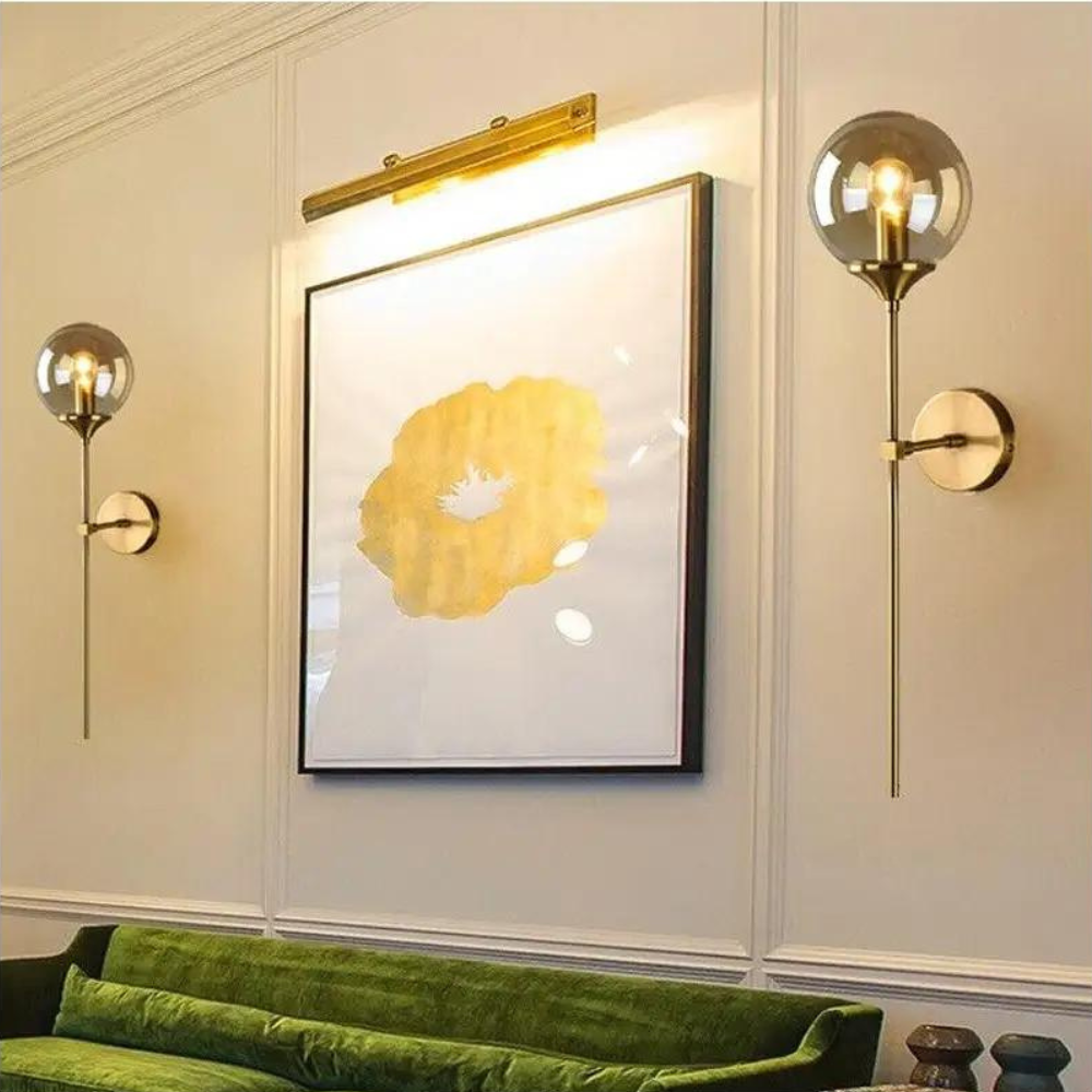 Amber Sphere Wall Light