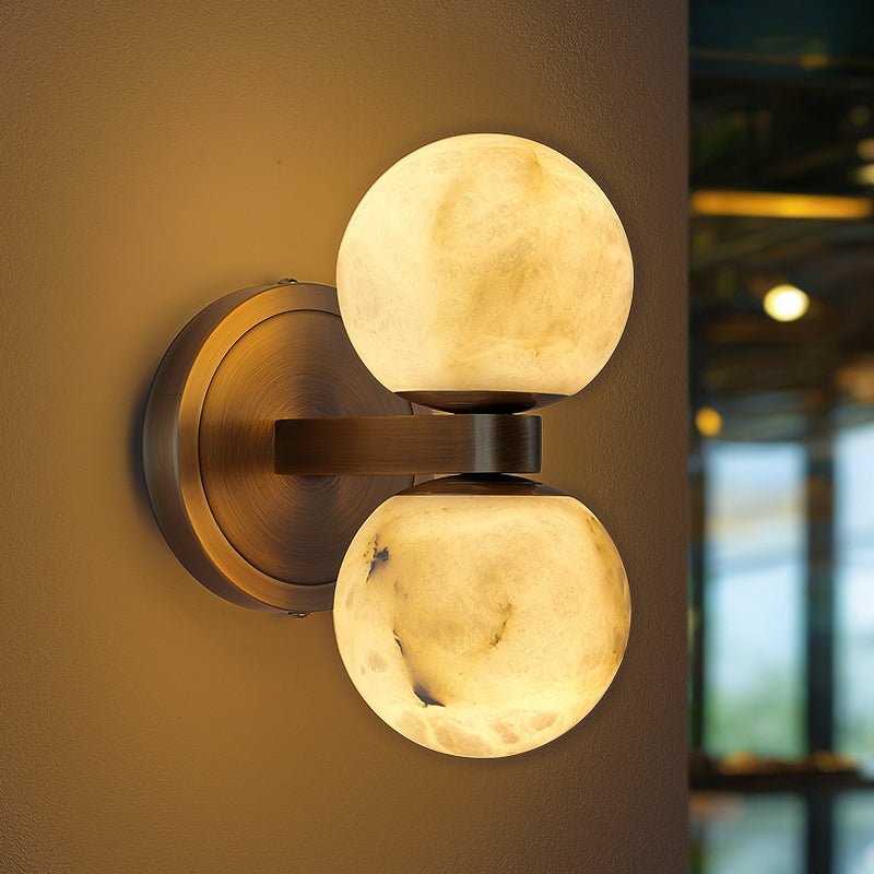 Tabadal Double-Headed Modern Marble Wall Light