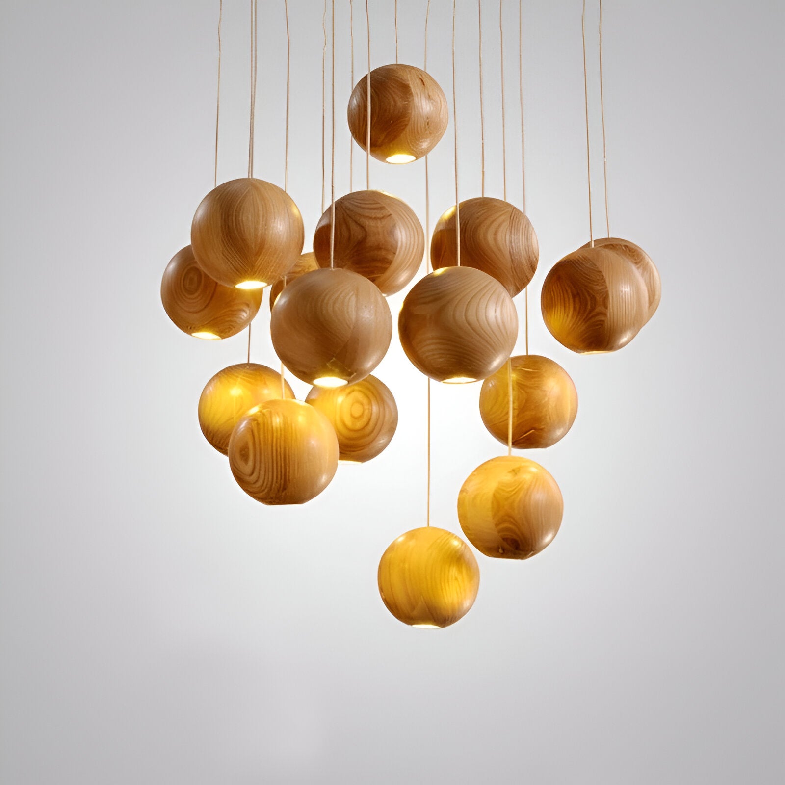 Nordic Natural Wood Milliere LED Pendant Light