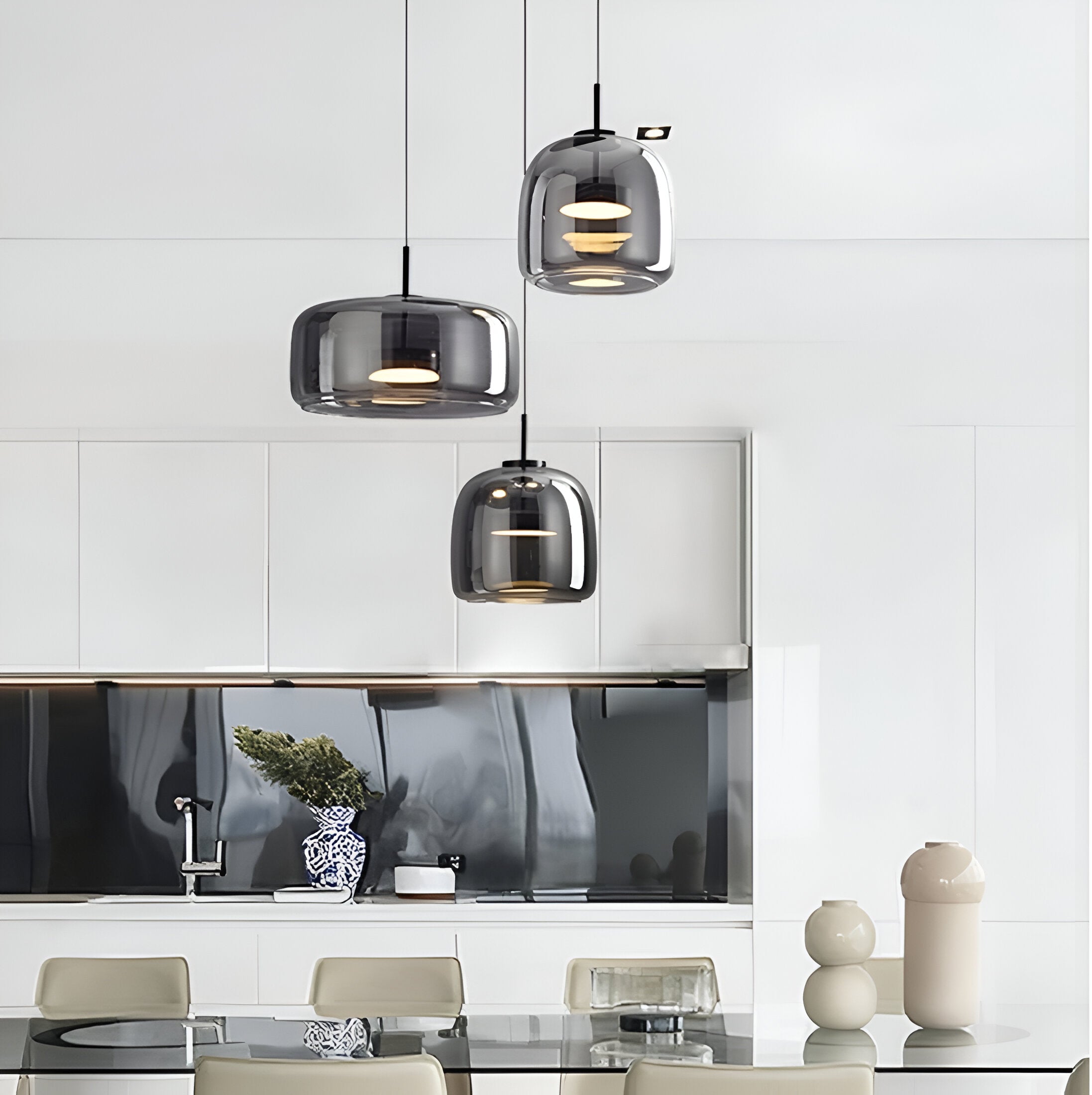 Retro Hailie Modern Glass LED Pendant Light