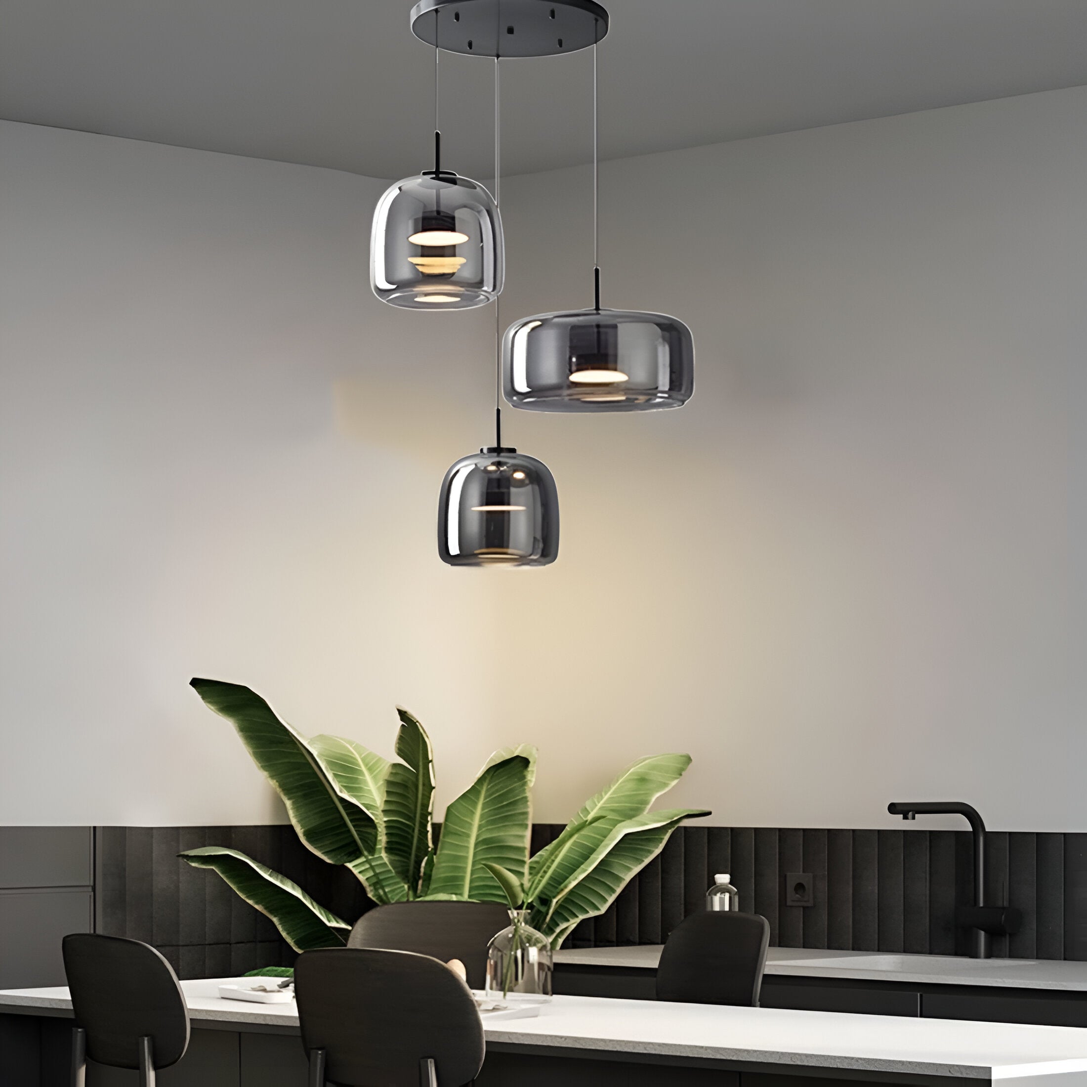 Retro Hailie Modern Glass LED Pendant Light