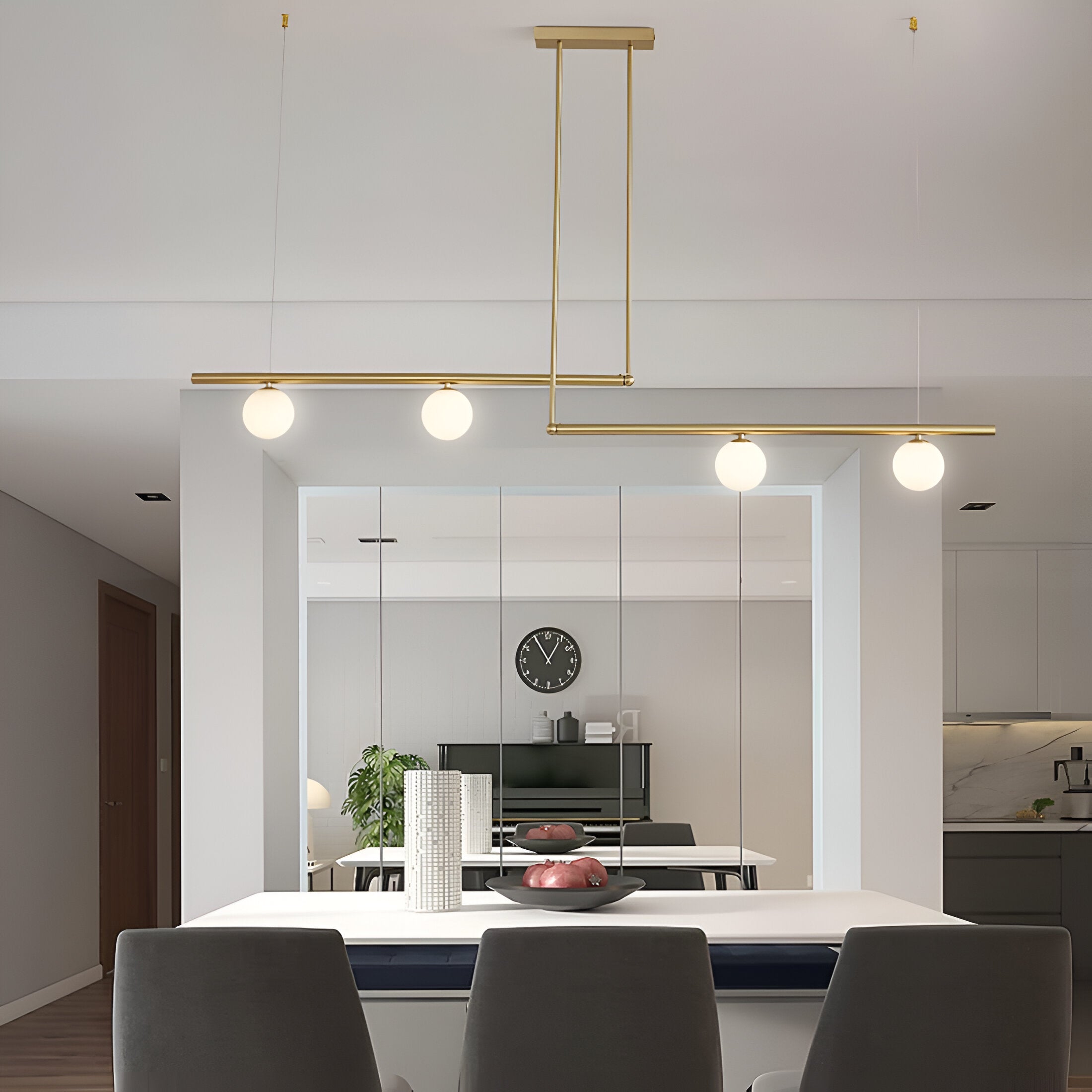 Nordic Glass Linear Luxury Pendant Light