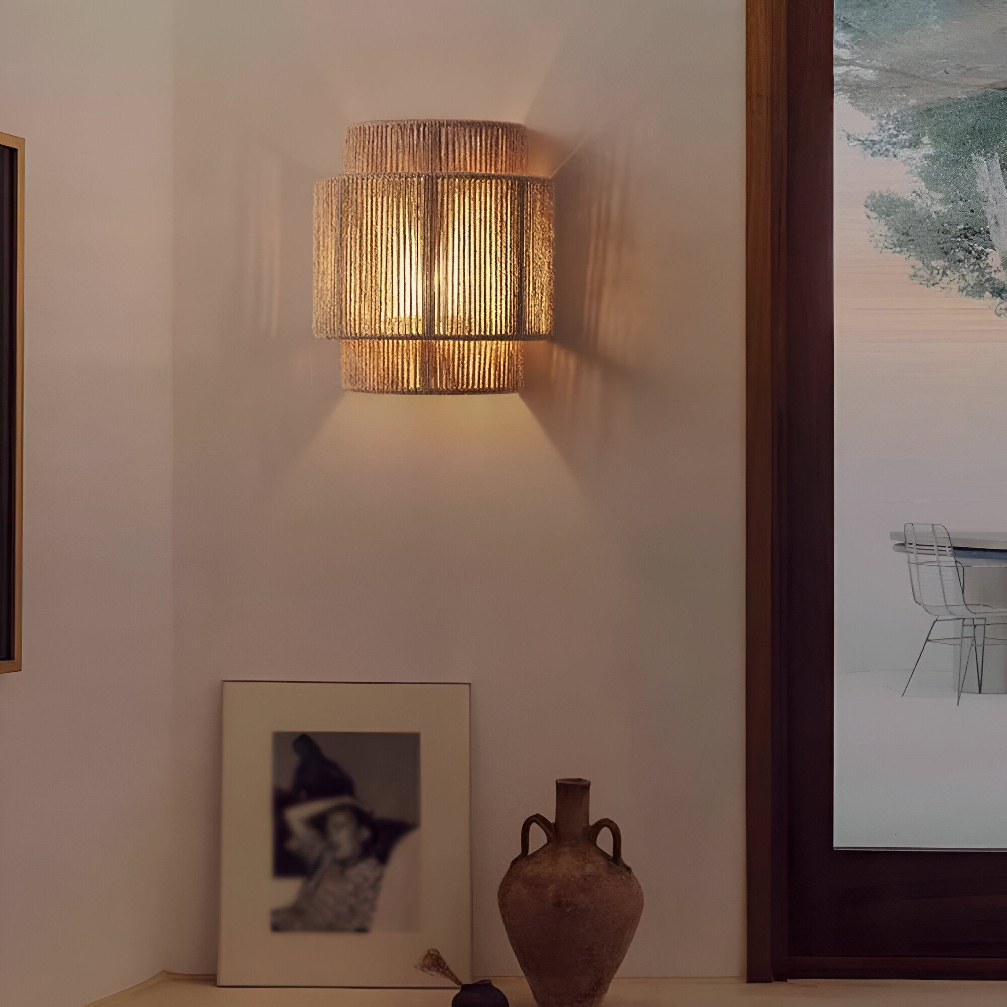 Bohemian Vintage Hand Woven LED Wall Light