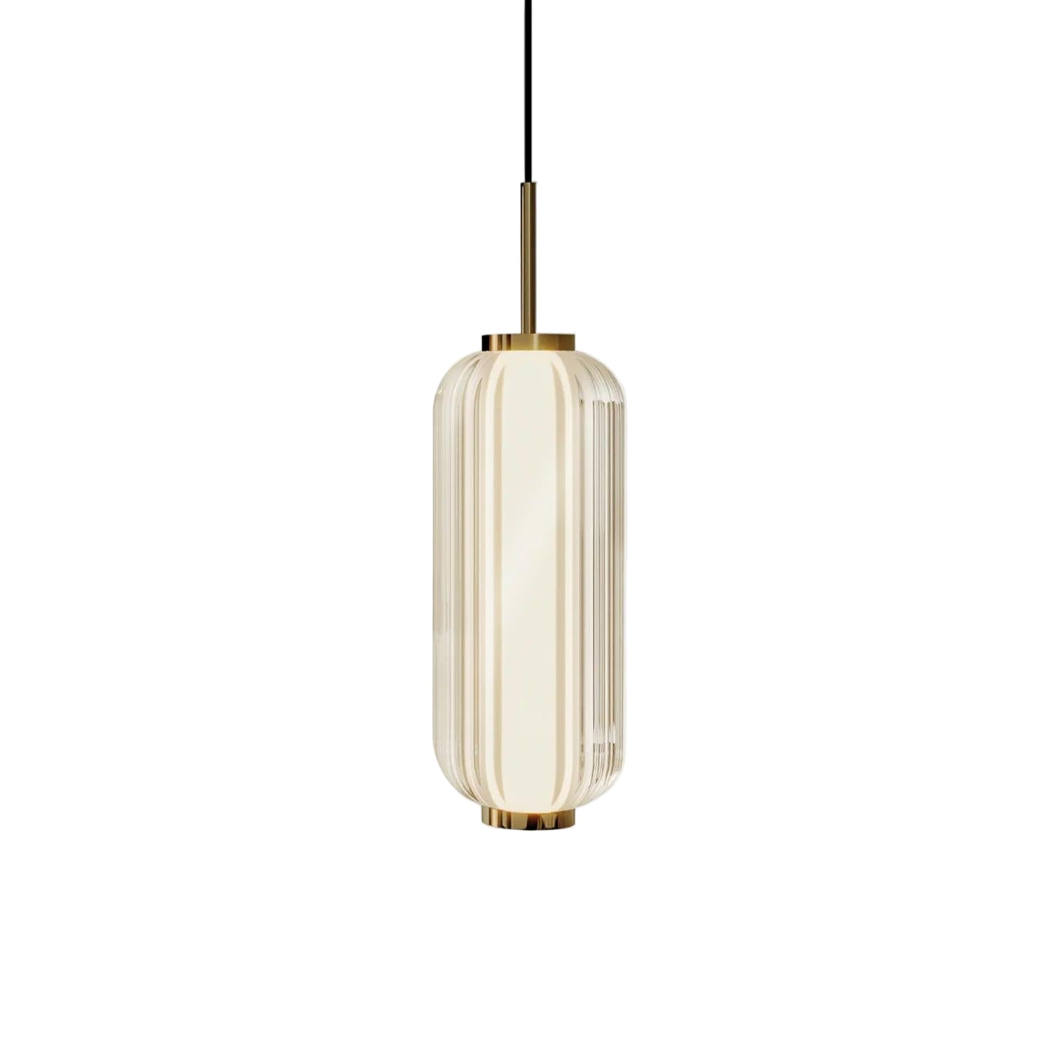 Elma Linear Striped Glass LED Pendant Light
