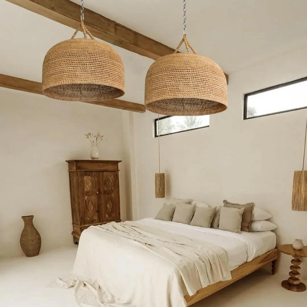 Natural Shadow Rattan Japandi Pendant Light