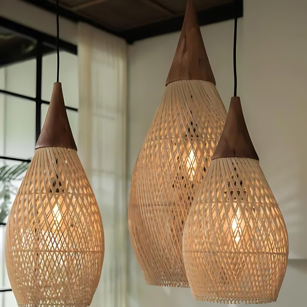 Handmade Rattan Tapestry Pendant Light