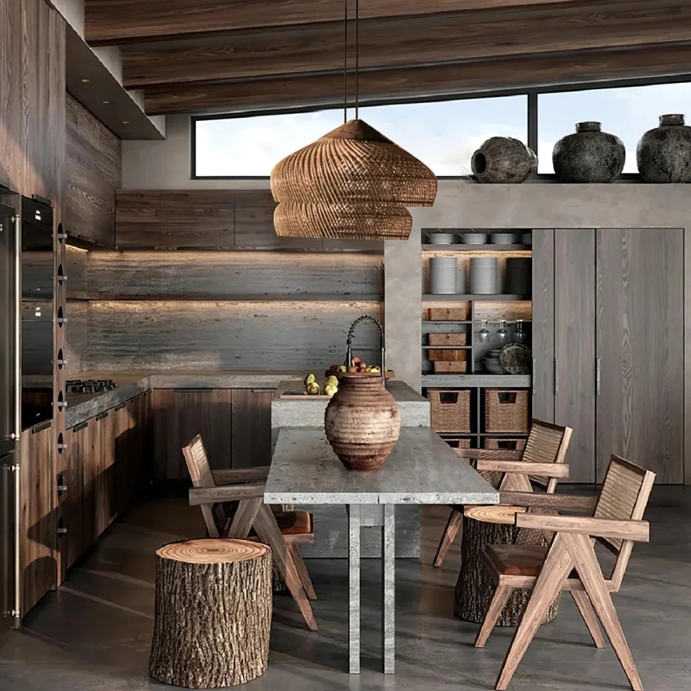 Retro Bohemian Rattan Pendant Light