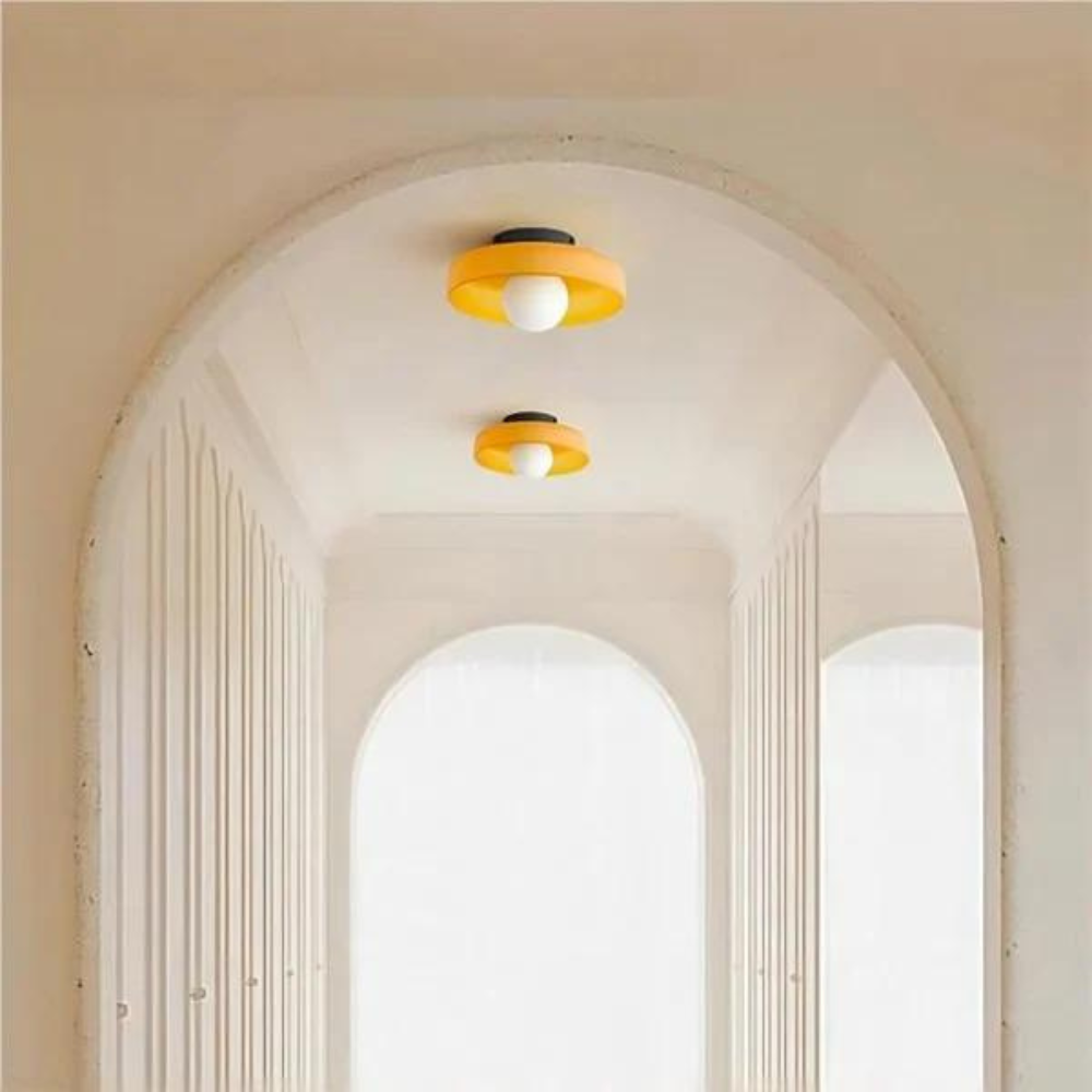 Nordic Glass Olive Disc Wall and Ceiling Light