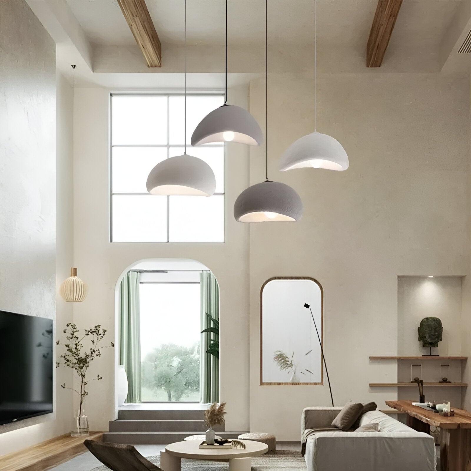 Nordic Wabi Sabi Fiberglass Pendant Light