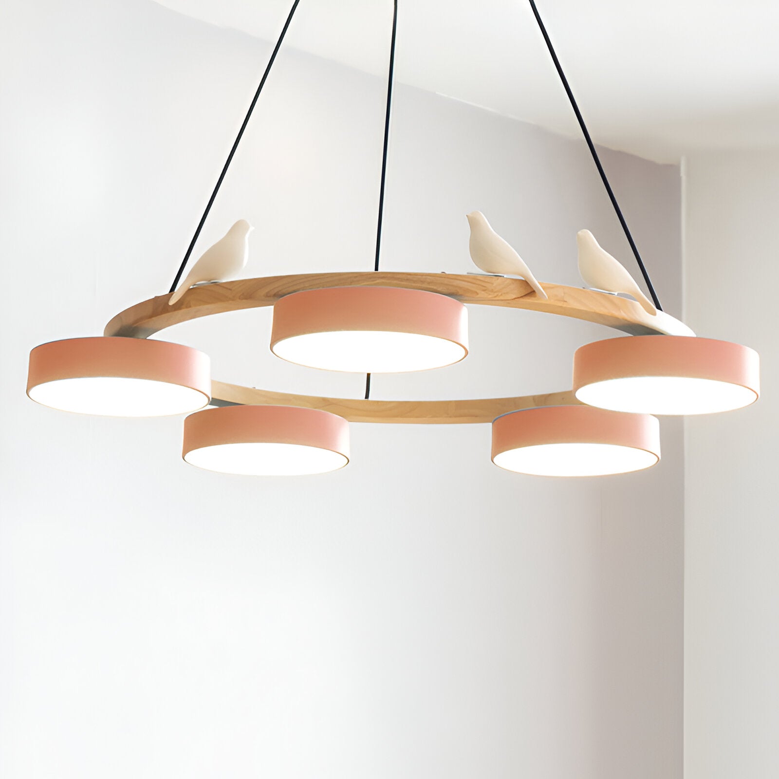 Sienna Nordic Acrylic Bird Round Pendant Light