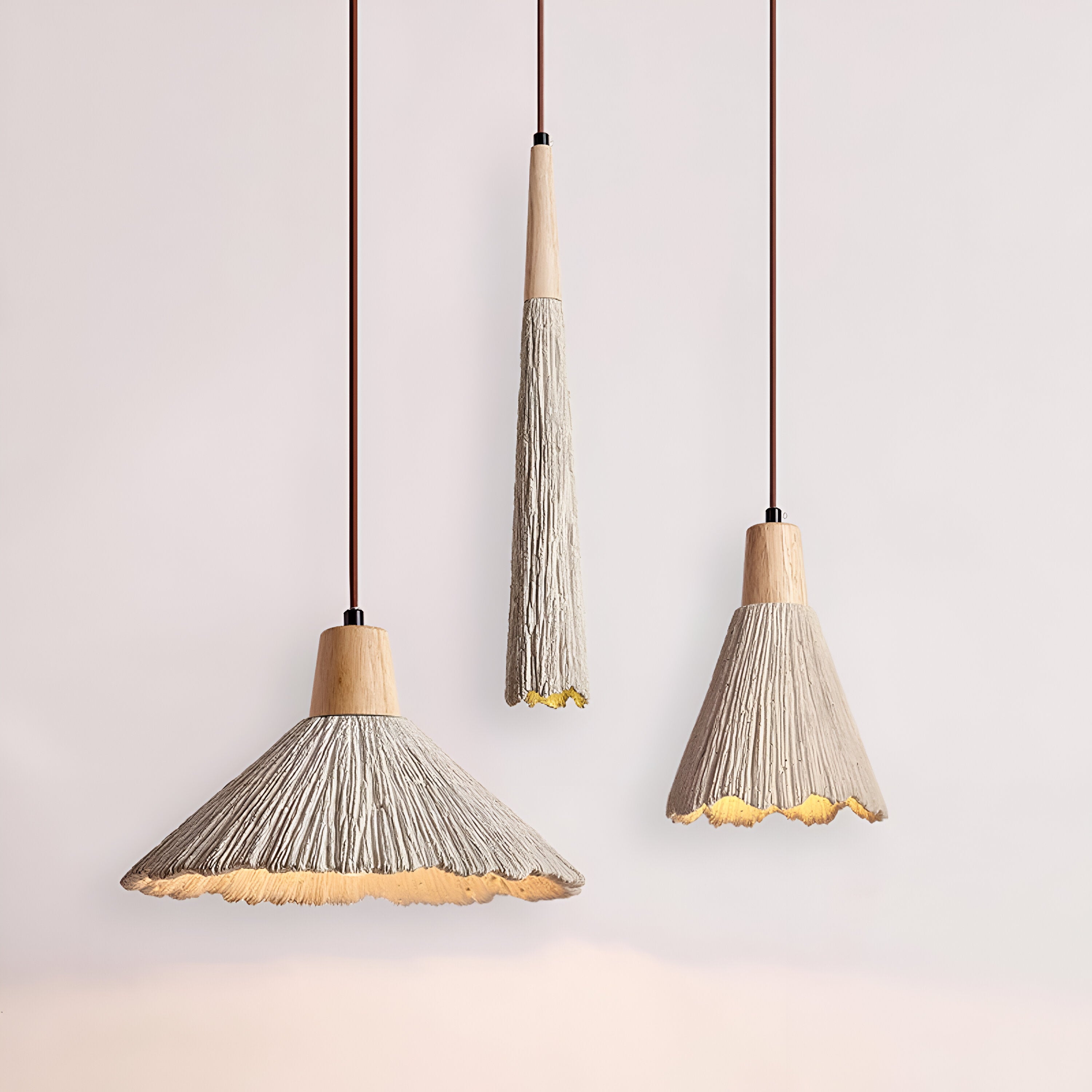 Cream Retro Wabi-Sabi LED Pendant Light
