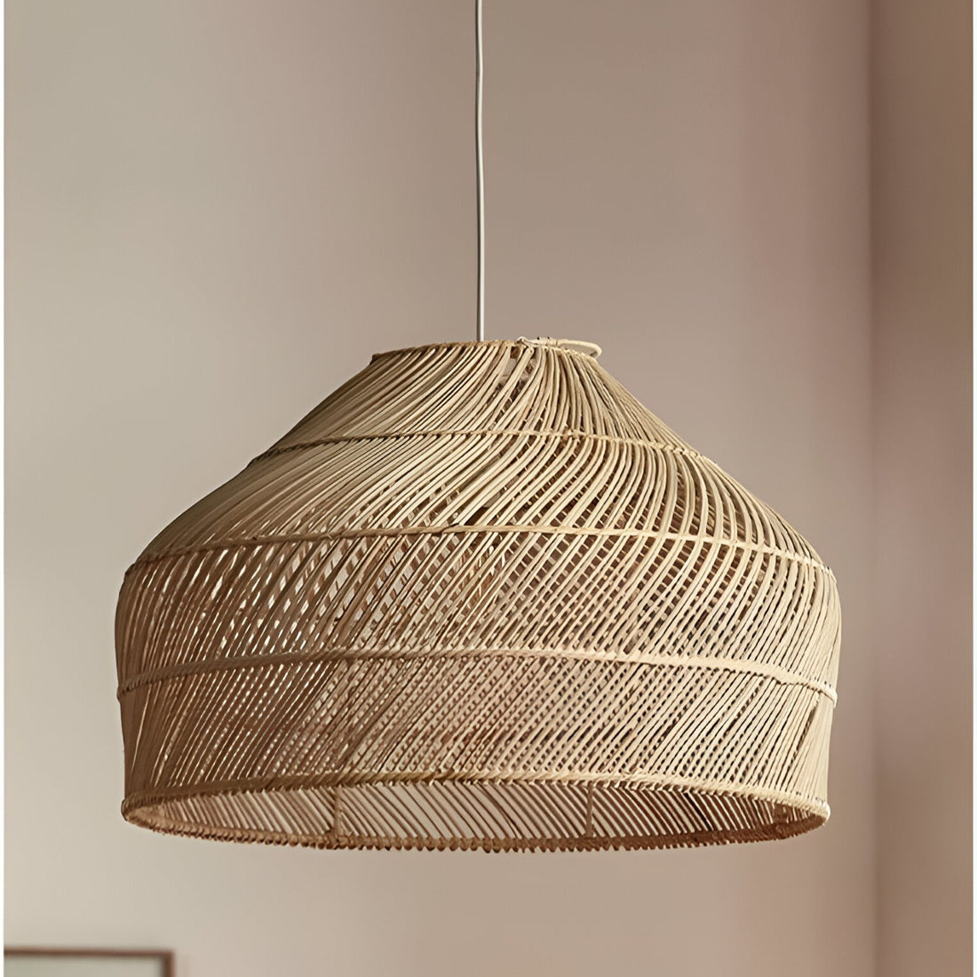 Cocoa Cane Rattan Pendant Light