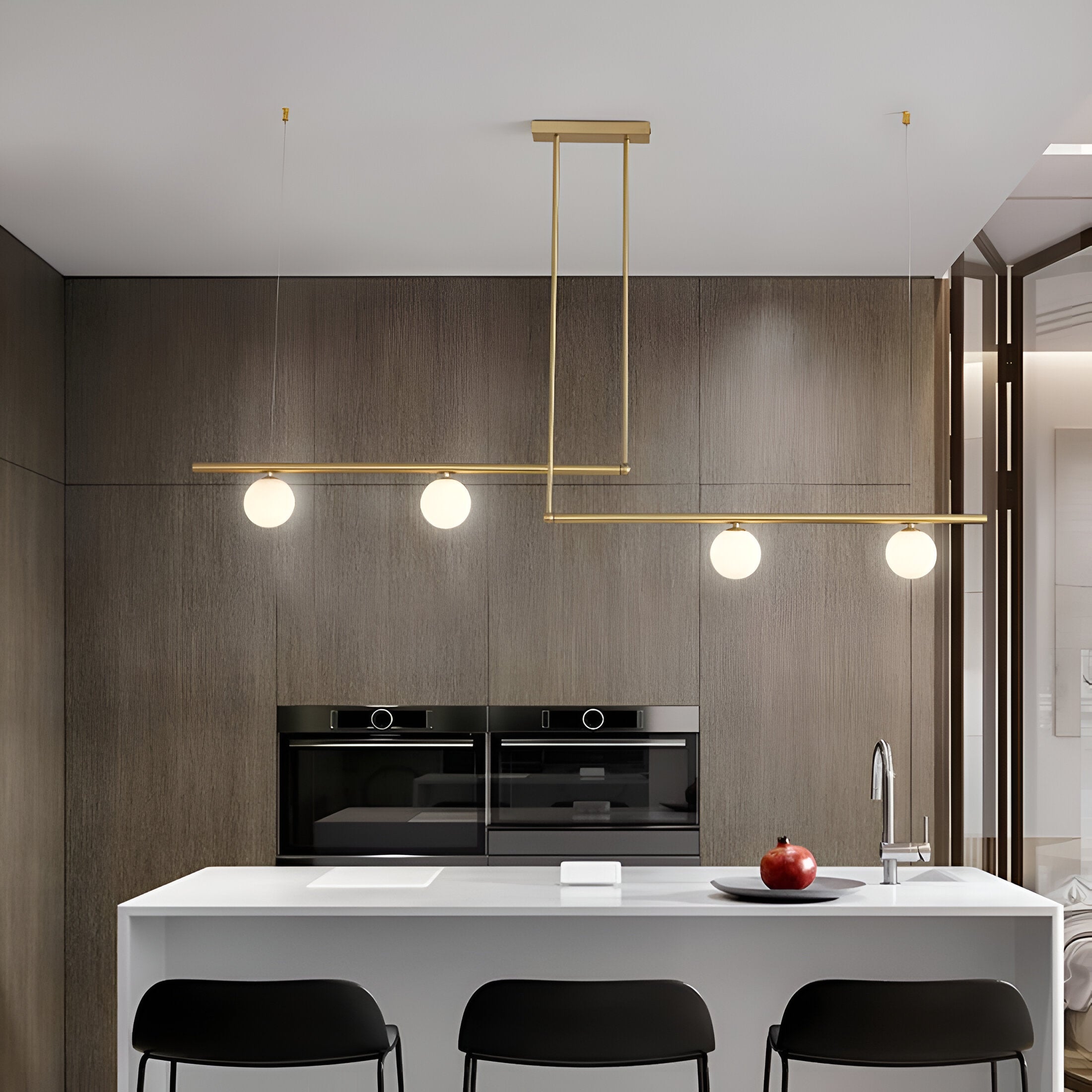 Nordic Glass Linear Luxury Pendant Light