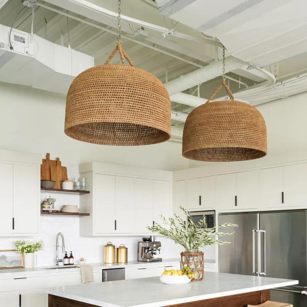 Natural Shadow Rattan Japandi Pendant Light