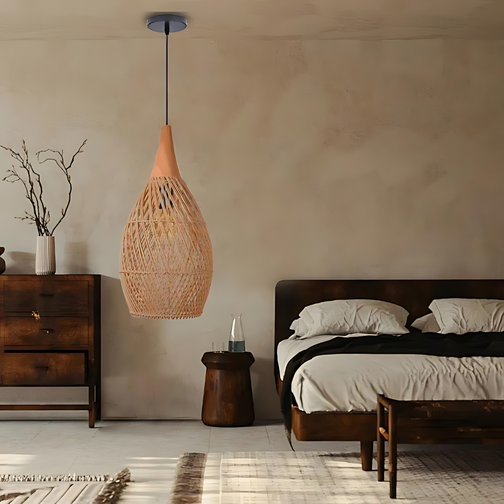 Handmade Rattan Tapestry Pendant Light