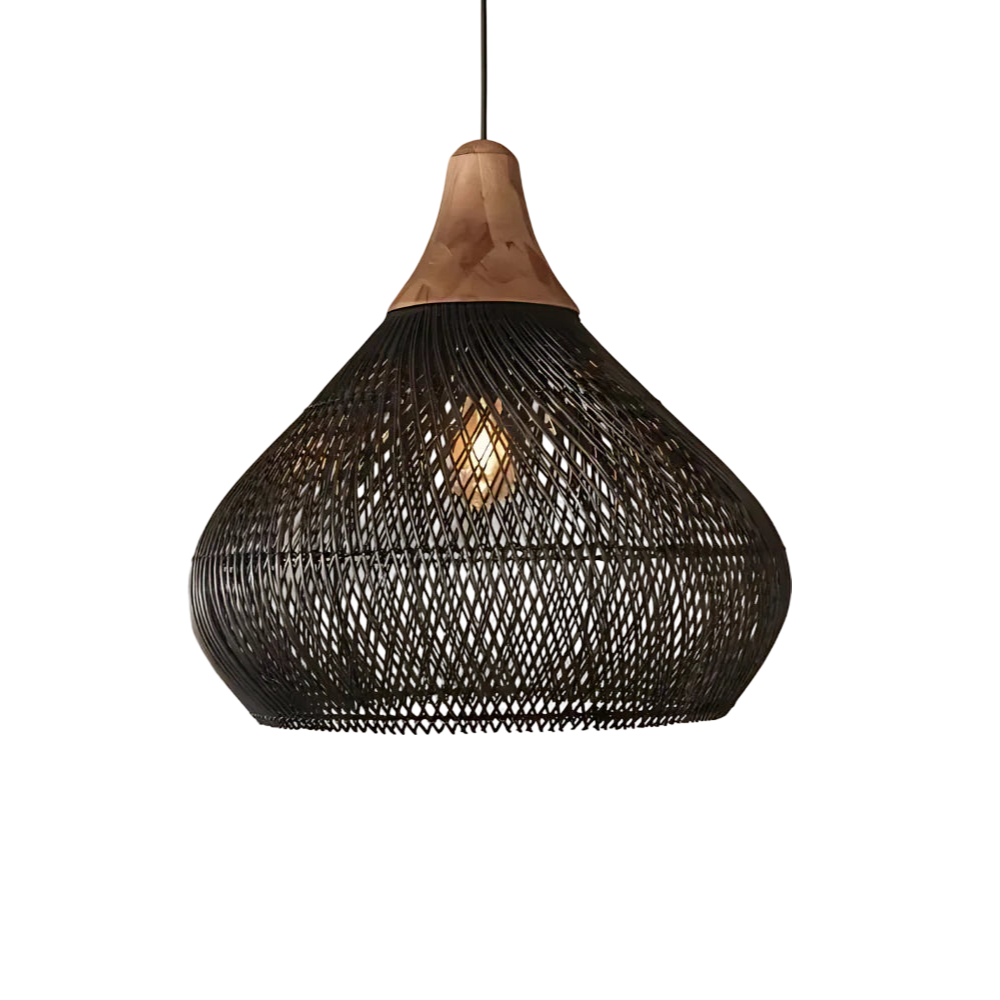 Lampada a sospensione in rattan stile Boho