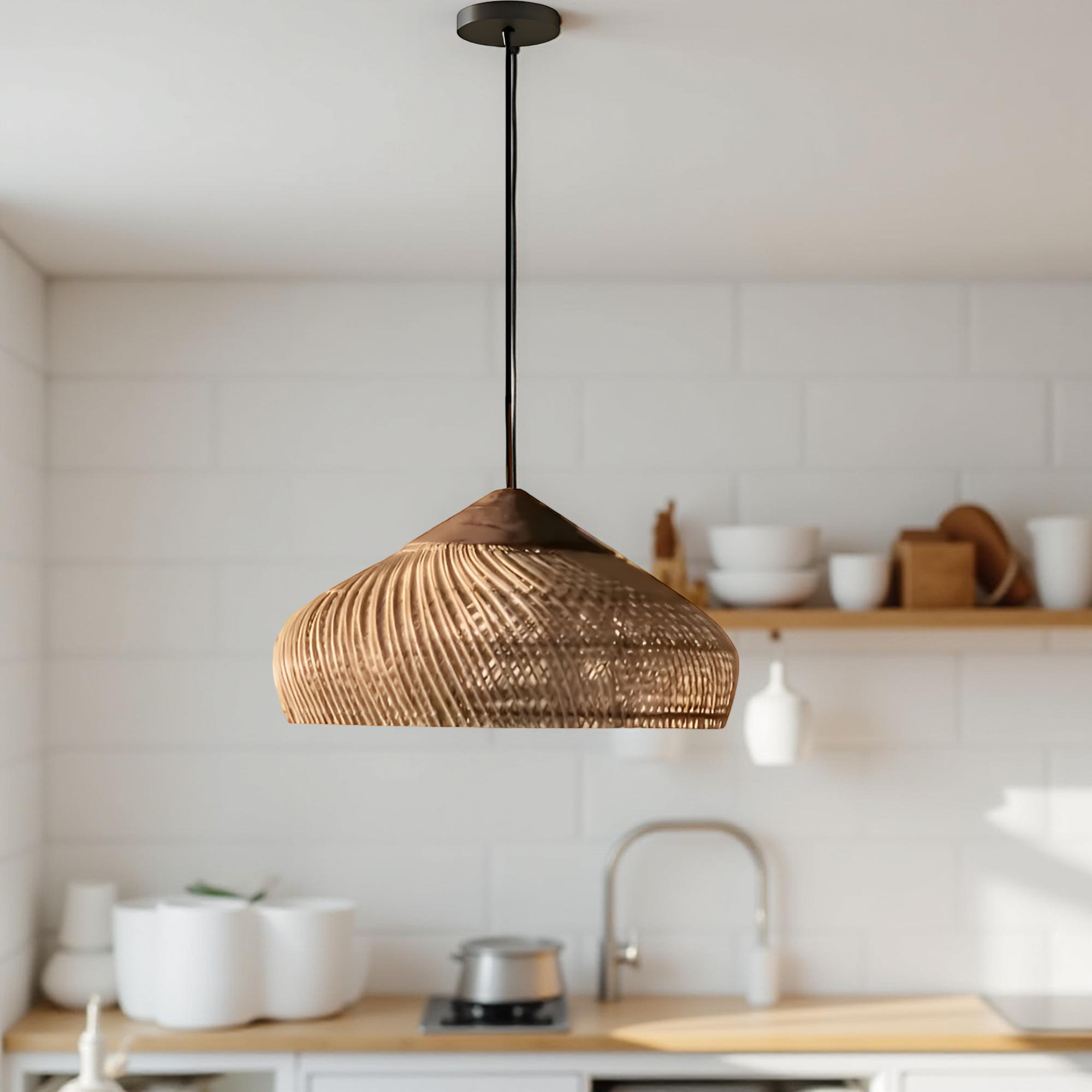 Retro Bohemian Rattan Pendant Light