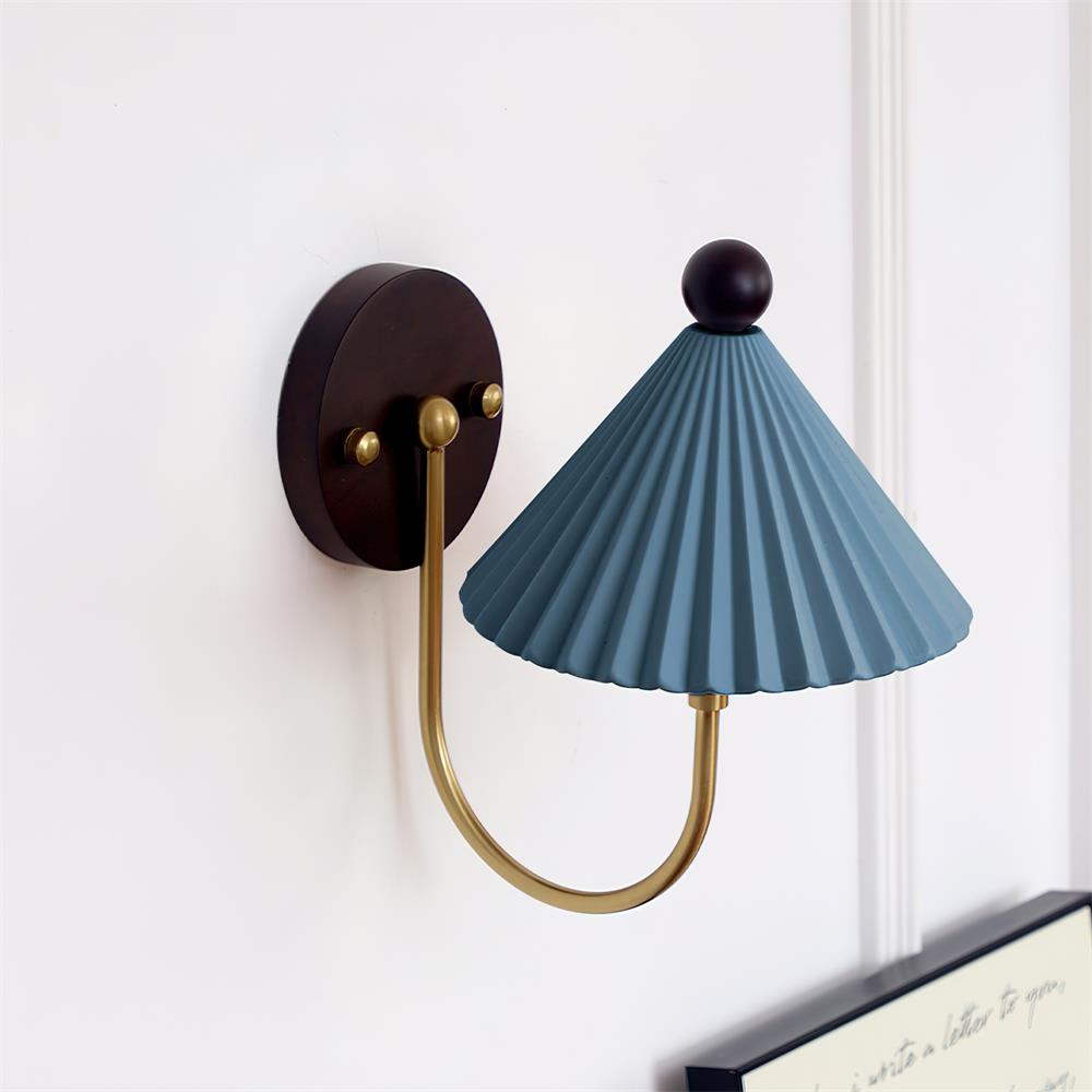Nordic Solid Wood Bedside Wall Light