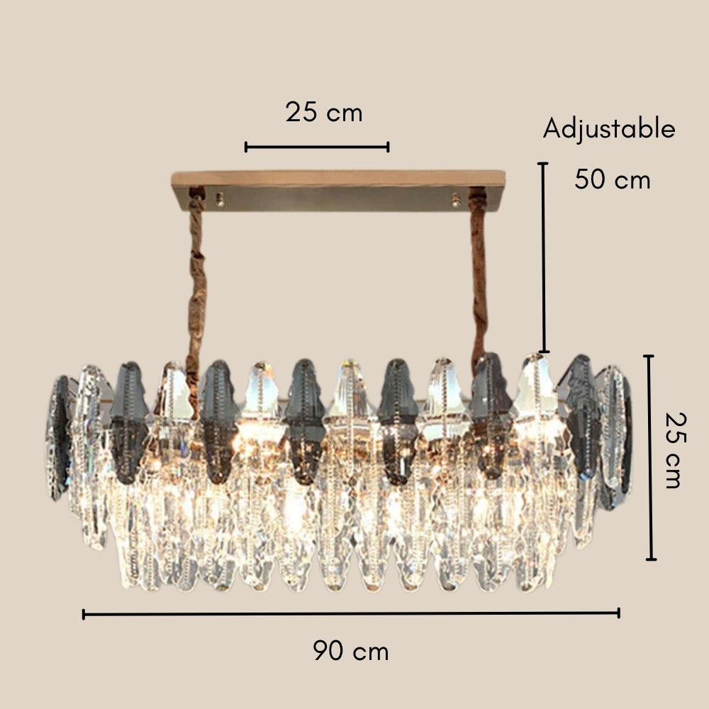 Nordic Crystal Leaf Chandelier