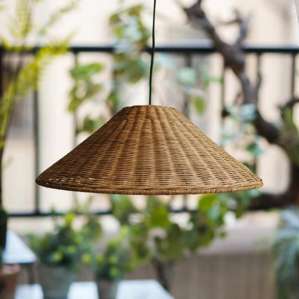 Japandi Artisan Shine Rattan Pendant Light