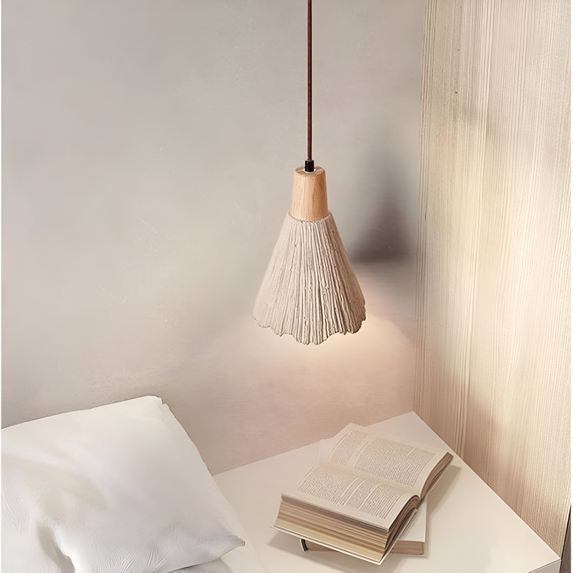 Cream Retro Wabi-Sabi LED Pendant Light