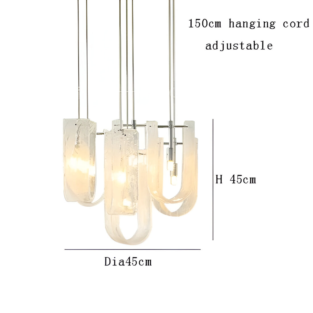 Italienische Leichte Wolken-Glas-Kronleuchter