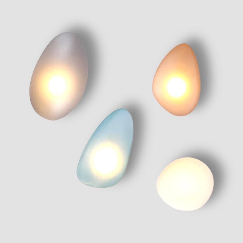 Stained Cobblestone Shape Glass Wall Light