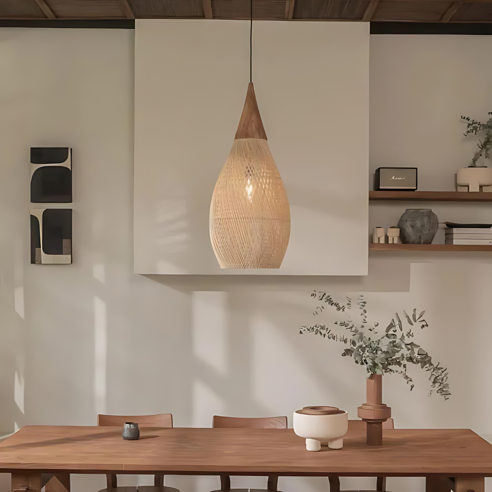 Handmade Rattan Tapestry Pendant Light