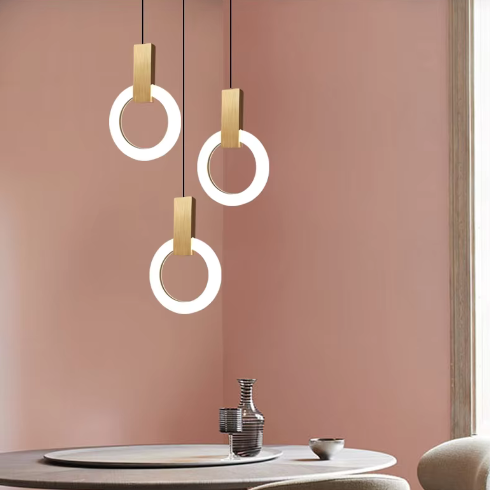 Lampada a sospensione con pendente a forma di anello Evening Glow
