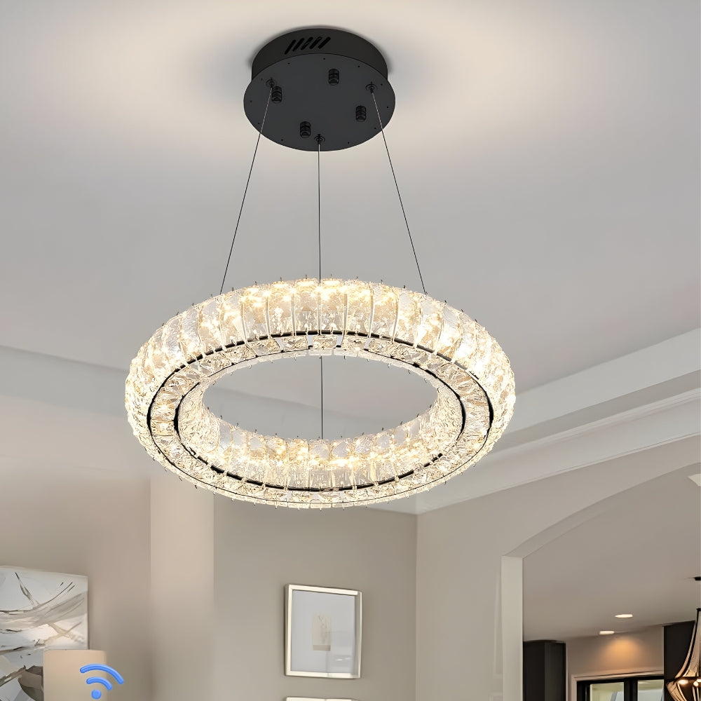 Audrey Radiant Ring Crystal Luxury Chandelier