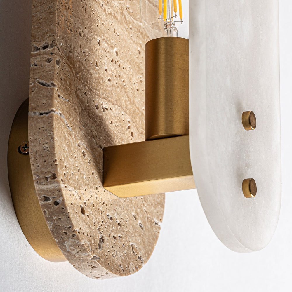 Sigrid Japandi Travertine Wall Light