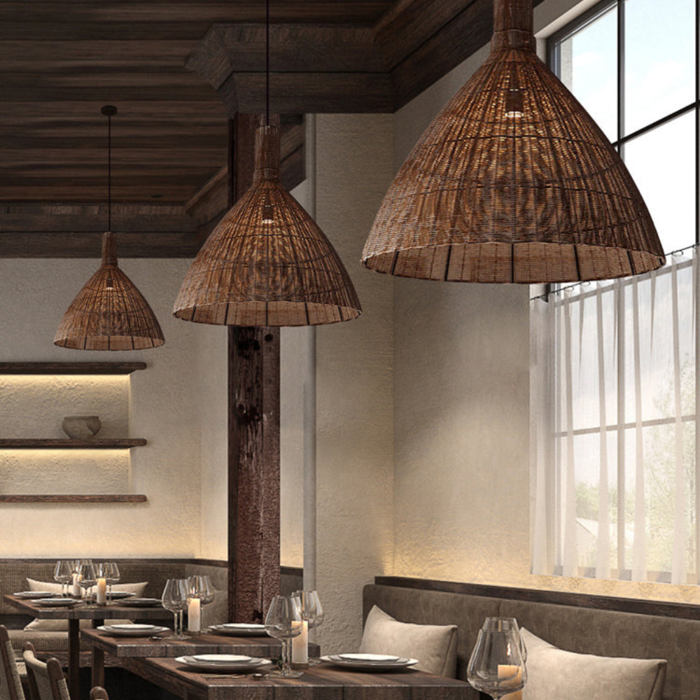 The Rattan Essence of the Islands Pendant Light
