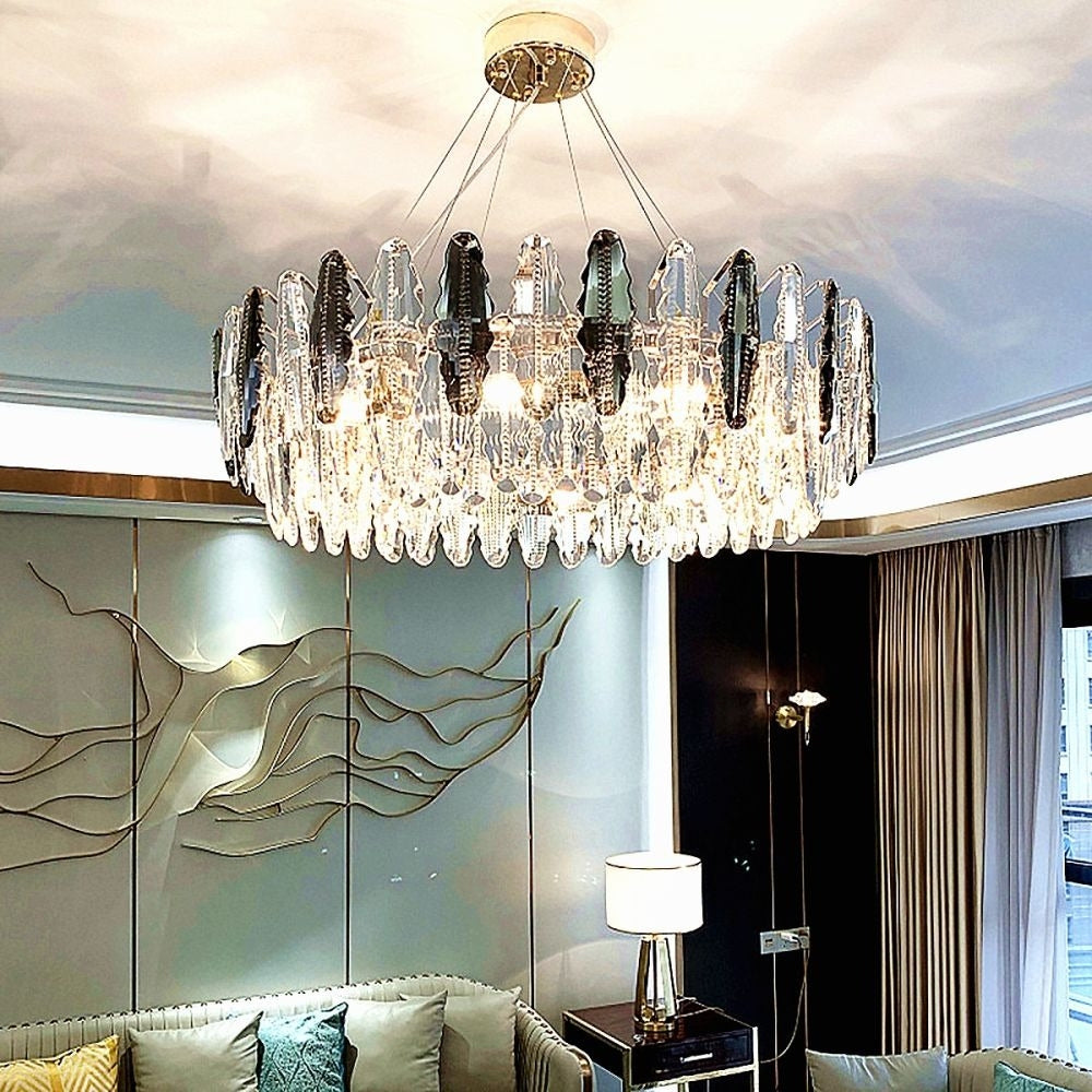 Nordic Crystal Leaf Chandelier
