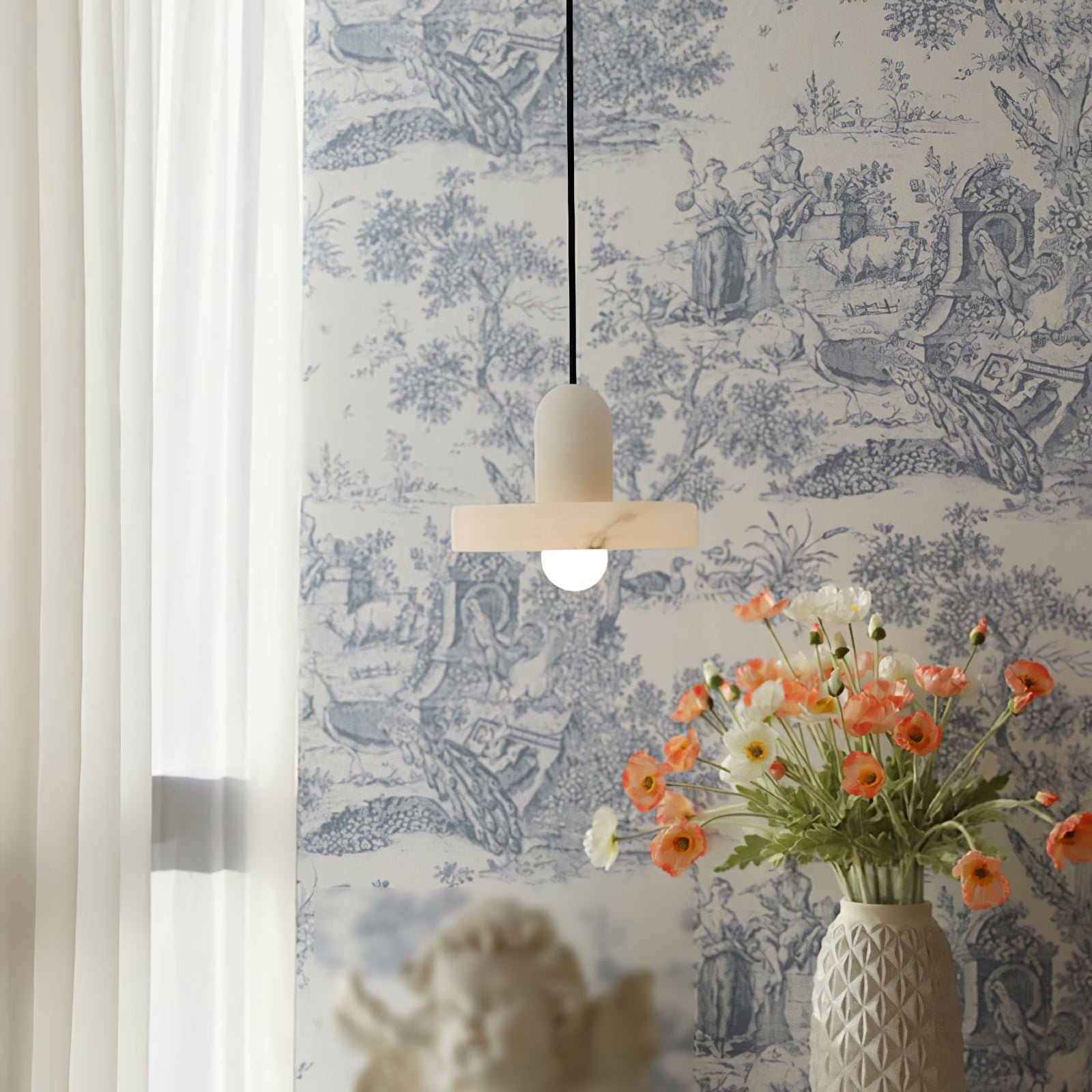 Elegant Alabaster Marble Pendant Light