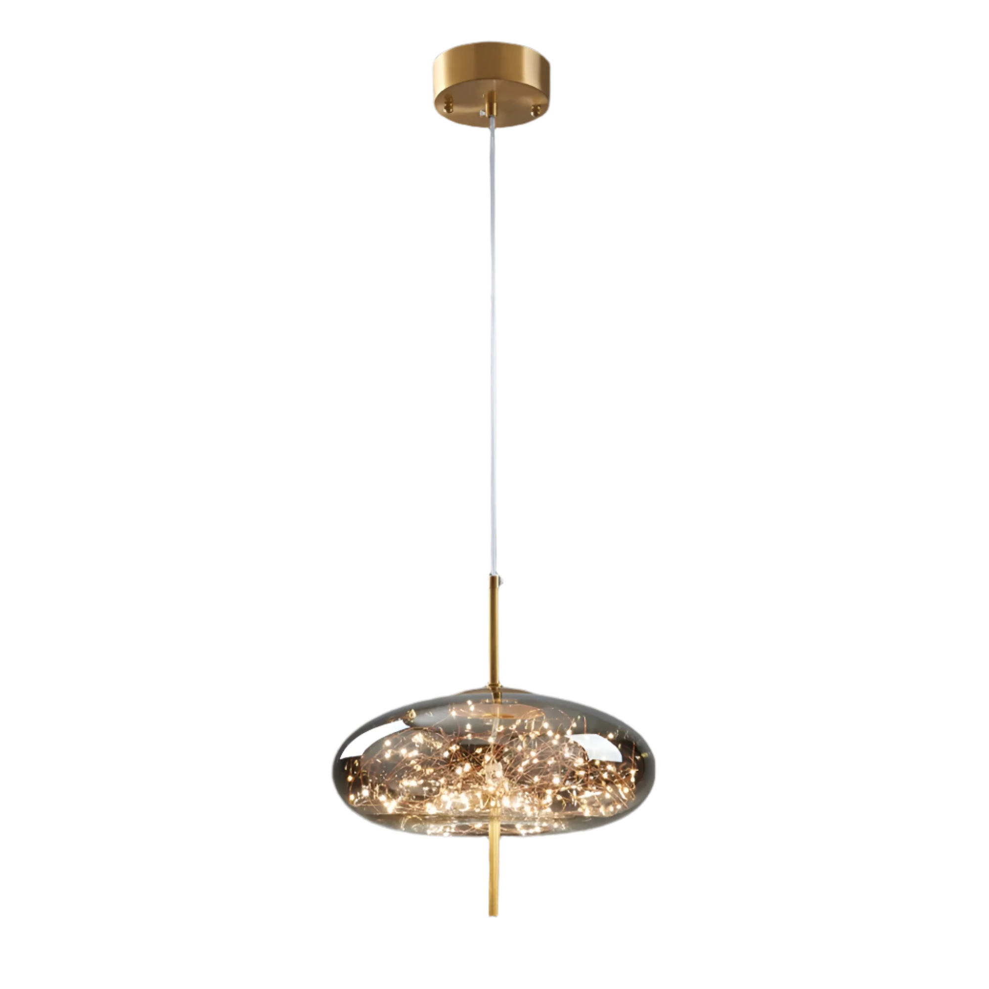 Lampe suspendue en verre moderne de luxe nordique