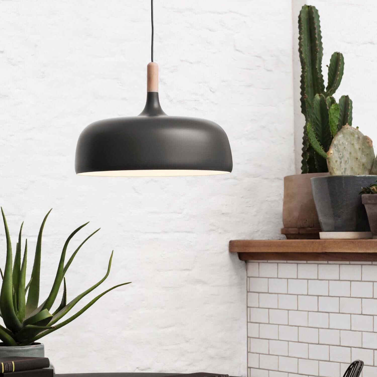 Birken Nordic Wood and Zinc Pendant Light