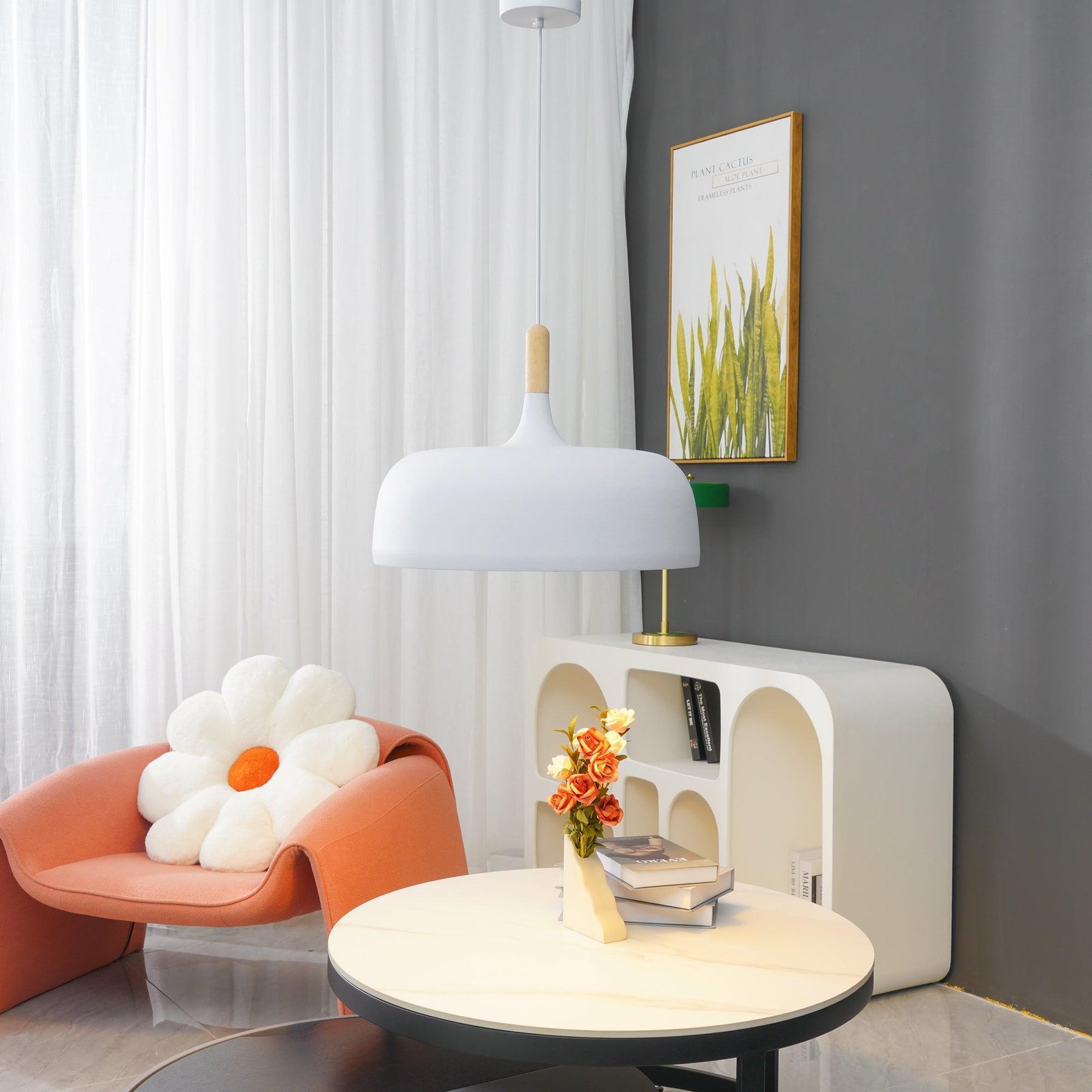 Birken Nordic Wood and Zinc Pendant Light