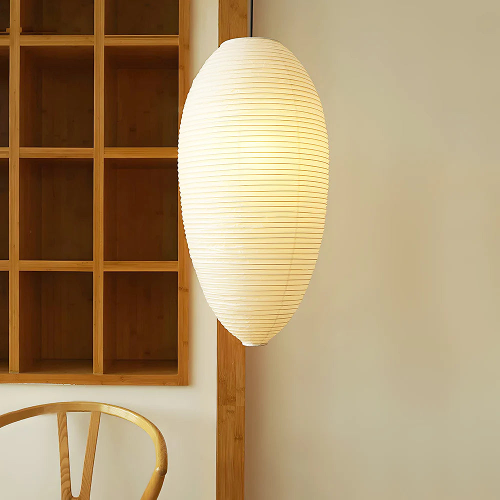 Luminous Serenity Japandi Paper Pendant Light