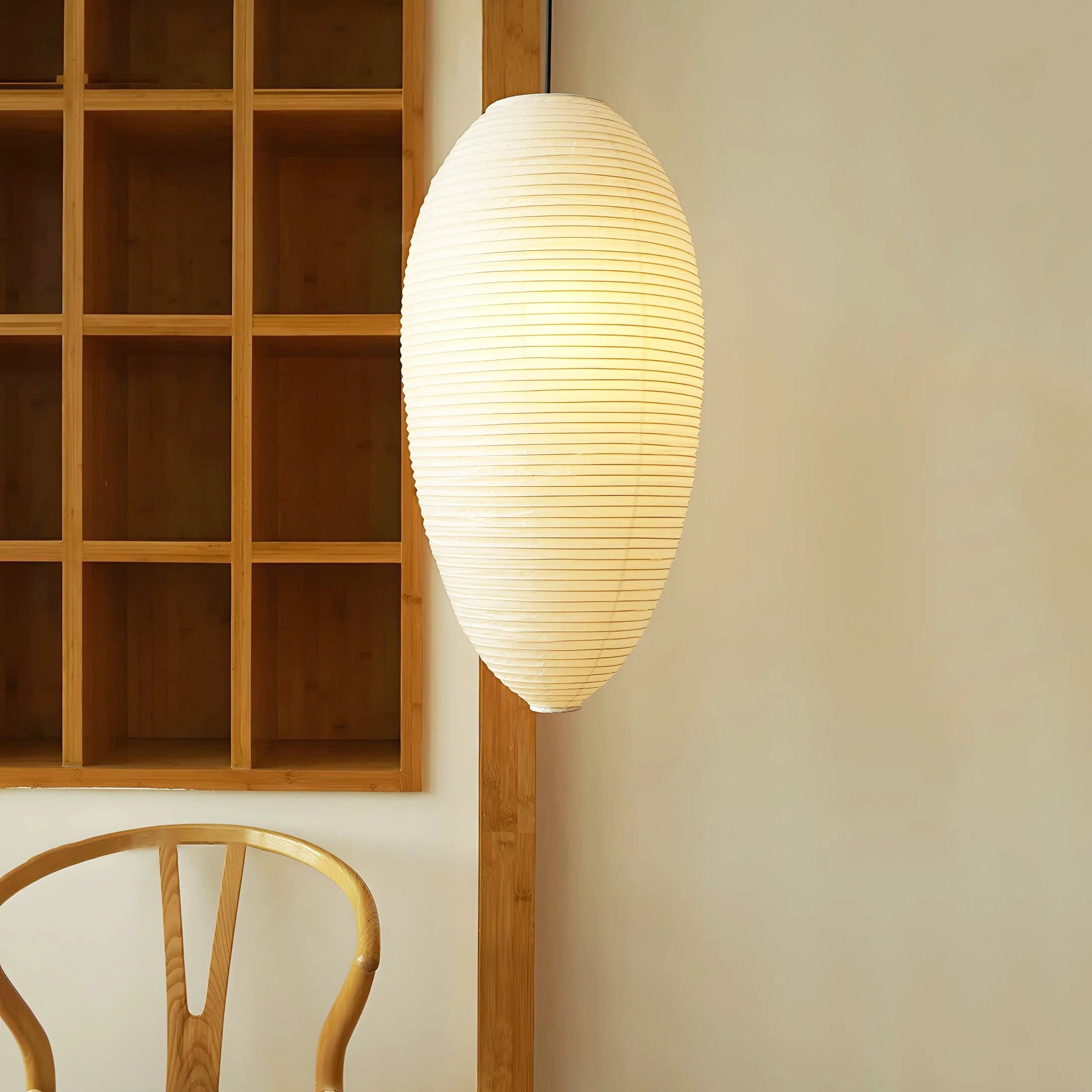 Luminous Serenity Japandi Paper Pendant Light