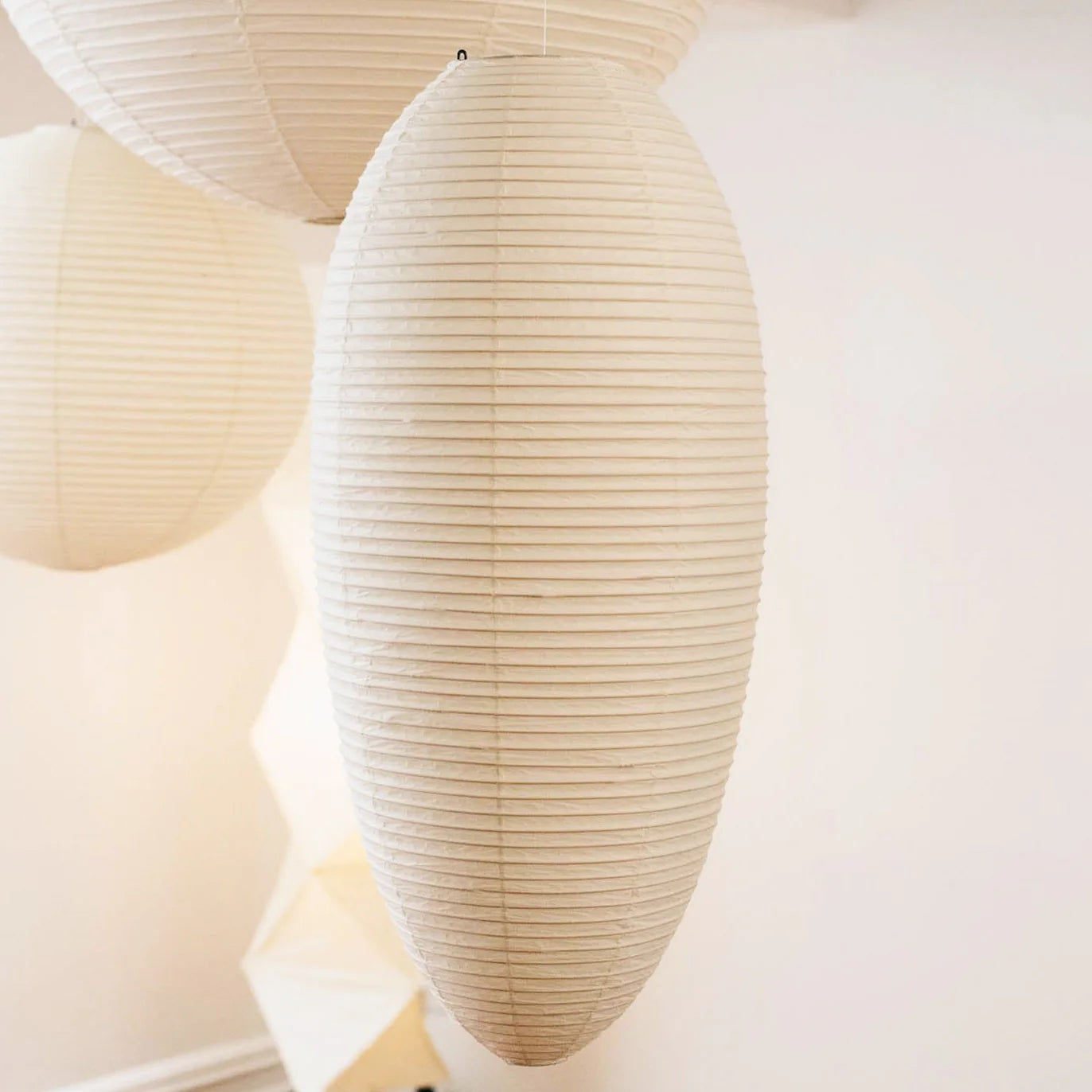 Luminous Serenity Japandi Paper Pendant Light
